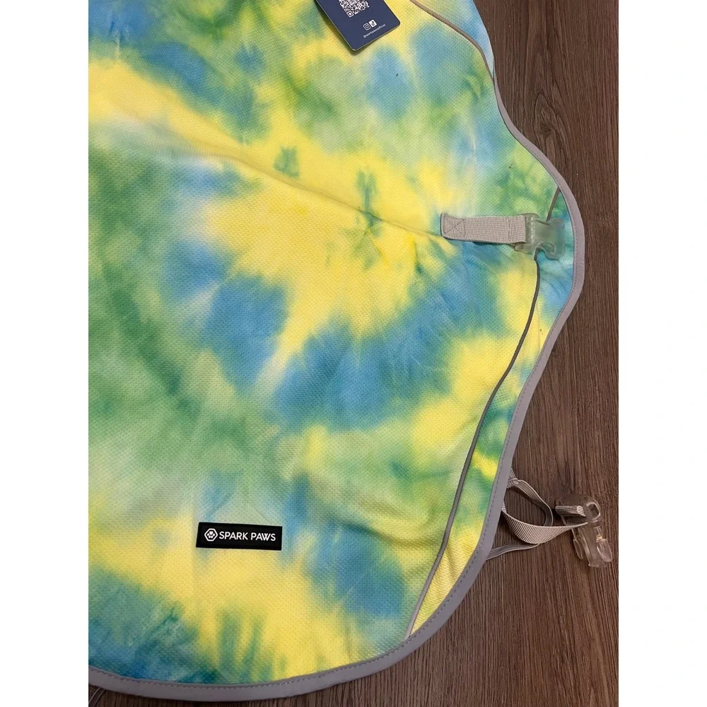 Spark Paws Dog Cooling Vest SPF 50 UV Protection Tie Dye Summer Heat Relief New